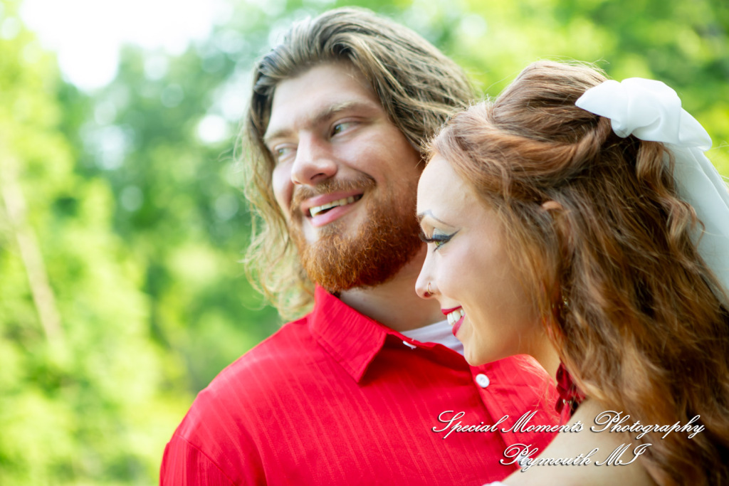 Kira & Seth at Heritage Park Farmington Hills MI engagement photograph