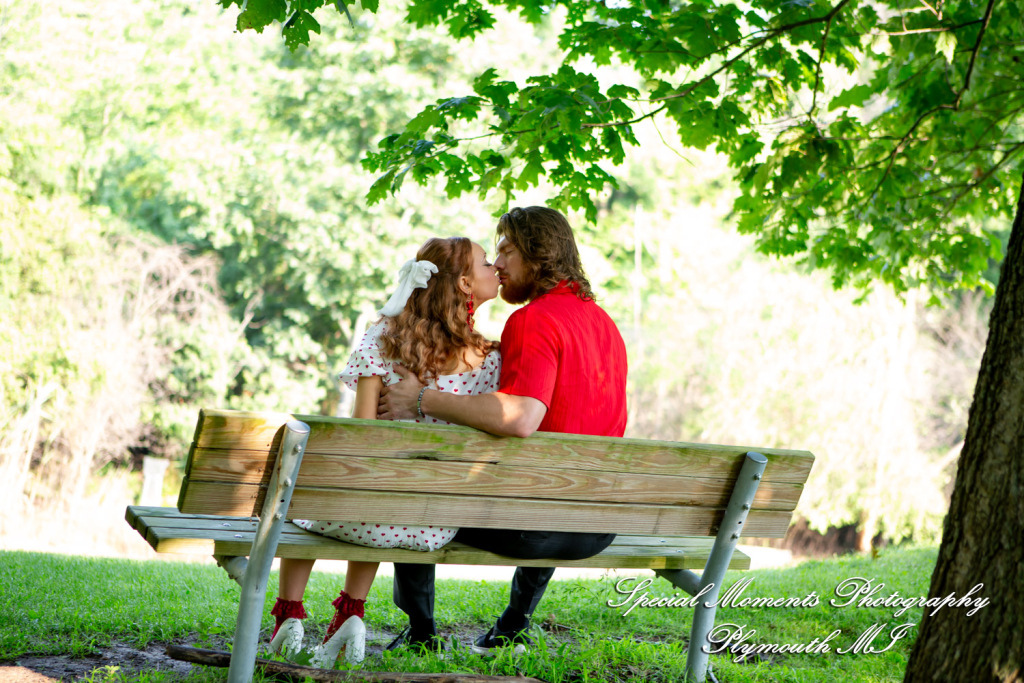 Kira & Seth at Heritage Park Farmington Hills MI engagement photograph