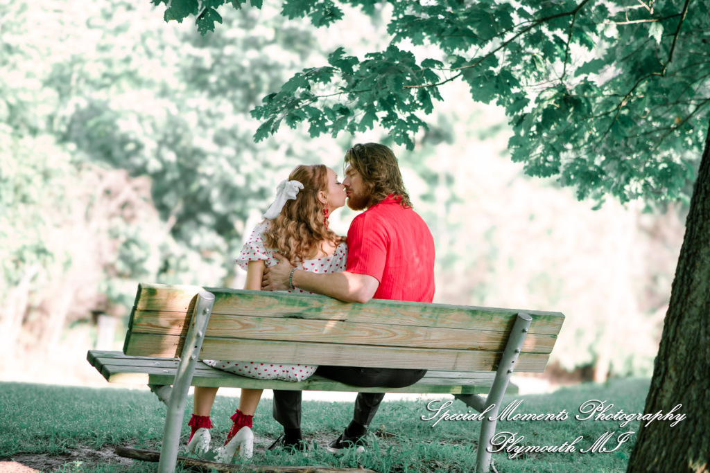 Kira & Seth at Heritage Park Farmington Hills MI engagement photograph