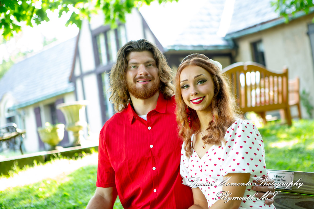 Kira & Seth at Heritage Park Farmington Hills MI engagement photograph