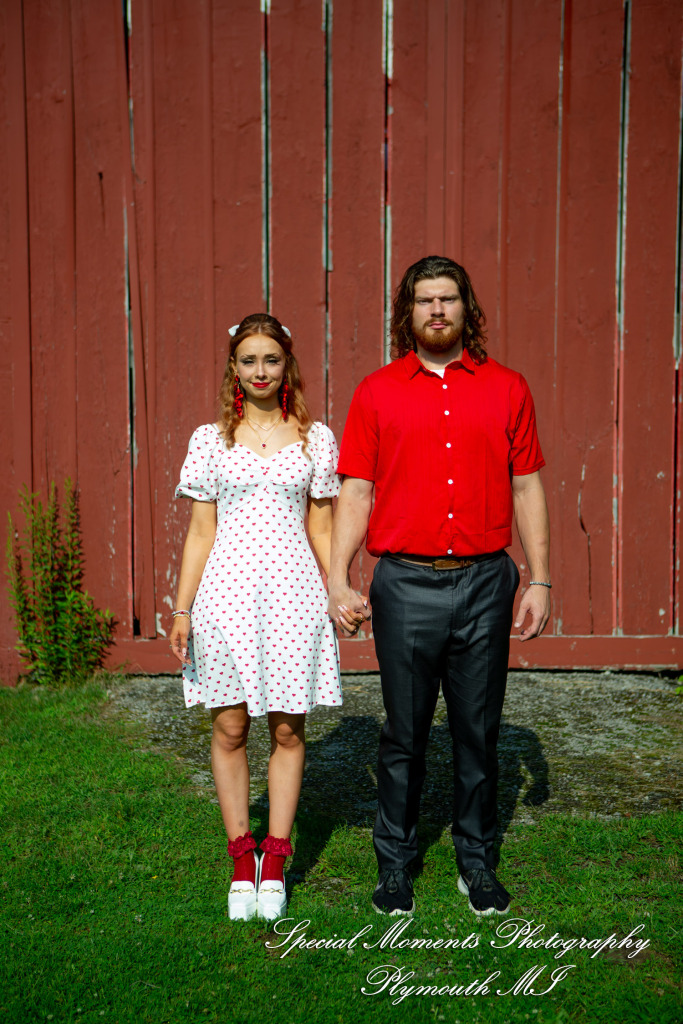 Kira & Seth at Heritage Park Farmington Hills MI engagement photograph