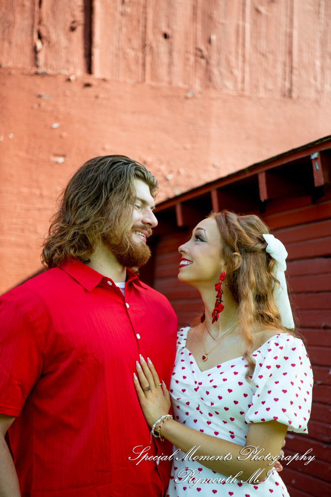 Kira & Seth at Heritage Park Farmington Hills MI engagement photograph