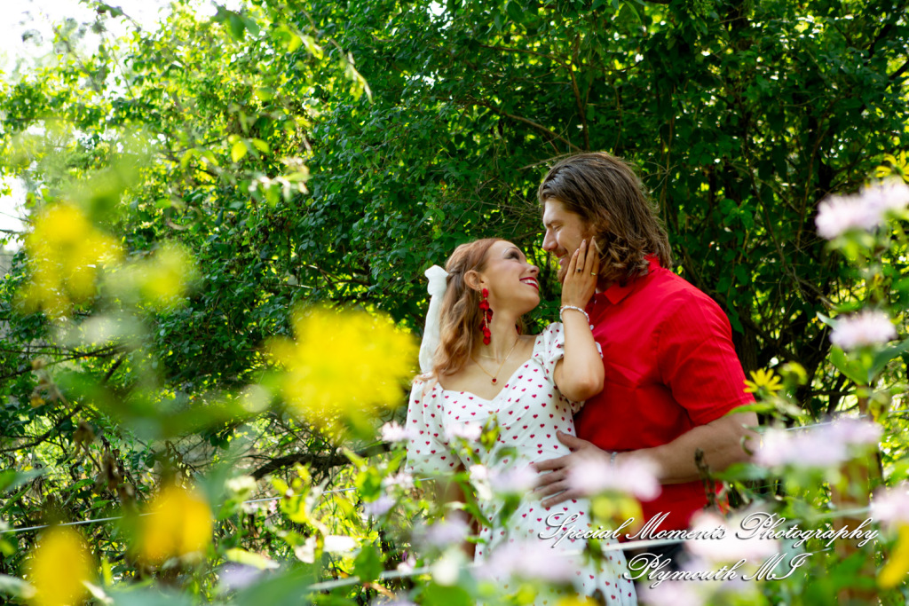 Kira & Seth at Heritage Park Farmington Hills MI engagement photograph
