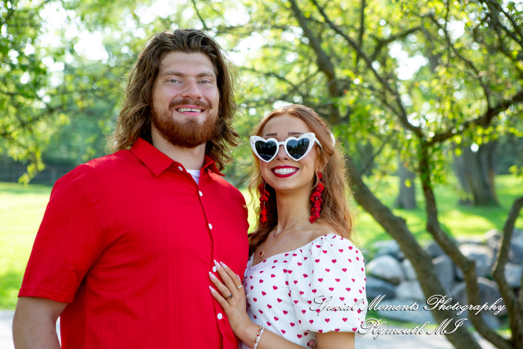 Kira & Seth at Heritage Park Farmington Hills MI engagement photograph
