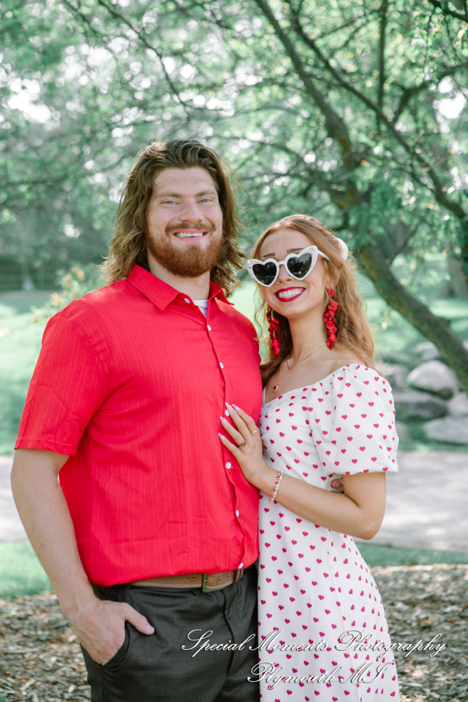 Kira & Seth at Heritage Park Farmington Hills MI engagement photograph