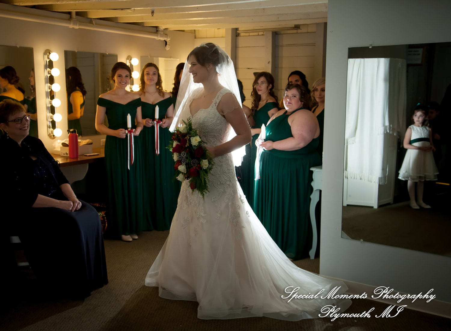 Rebecca & Trevor at Canterbury Castle Lake Orion MI wedding photograph