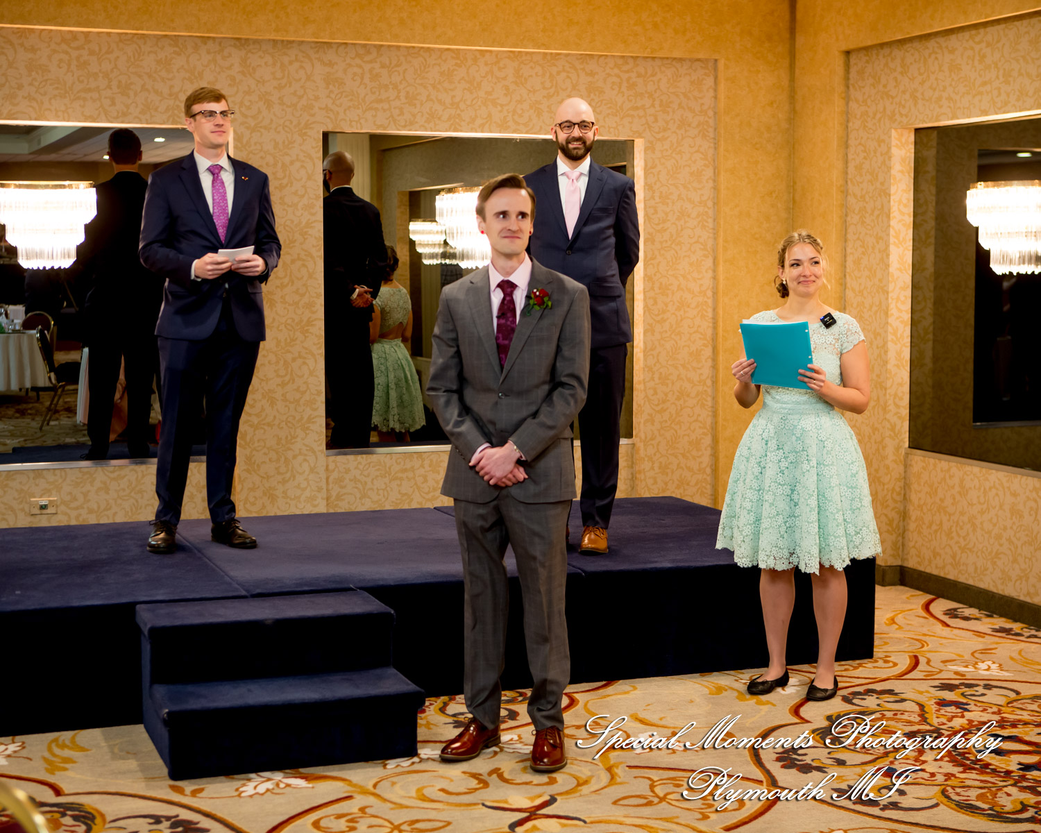 Livia & Clark at Grecian Center Southgate MI wedding photo