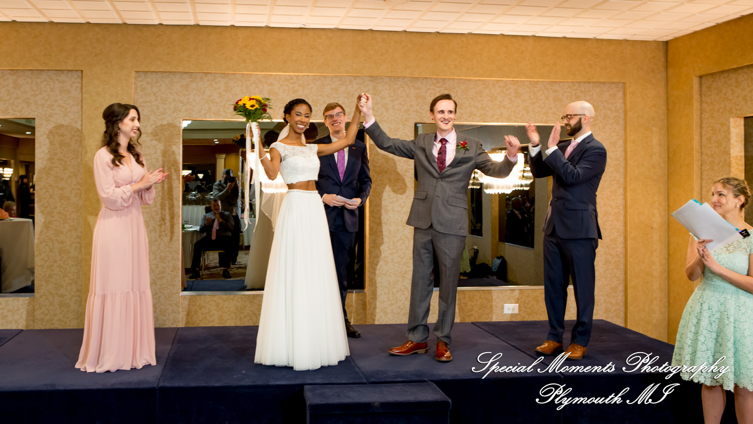 Livia & Clark at Grecian Center Southgate MI wedding photo