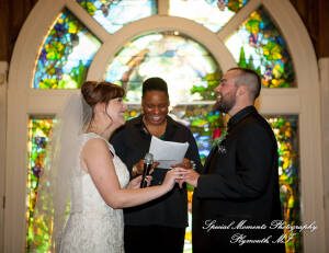 Rebecca & Trevor at Canterbury Castle Lake Orion MI wedding photograph