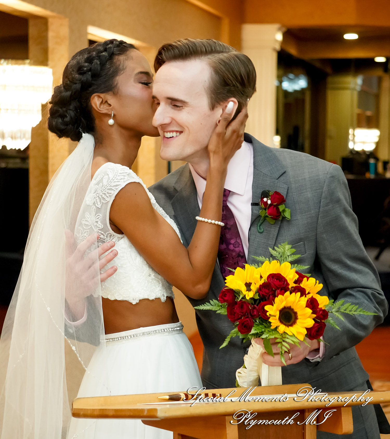 Livia & Clark at Grecian Center Southgate MI wedding photo