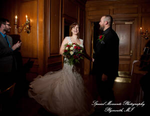 Rebecca & Trevor at Canterbury Castle Lake Orion MI wedding photograph