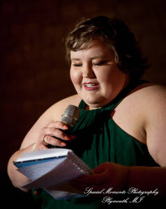 Rebecca & Trevor at Canterbury Castle Lake Orion MI wedding photograph