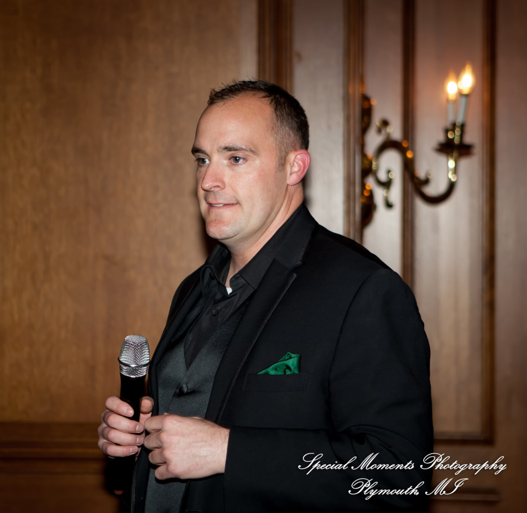 Rebecca & Trevor at Canterbury Castle Lake Orion MI wedding photograph