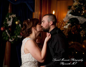 Rebecca & Trevor at Canterbury Castle Lake Orion MI wedding photograph