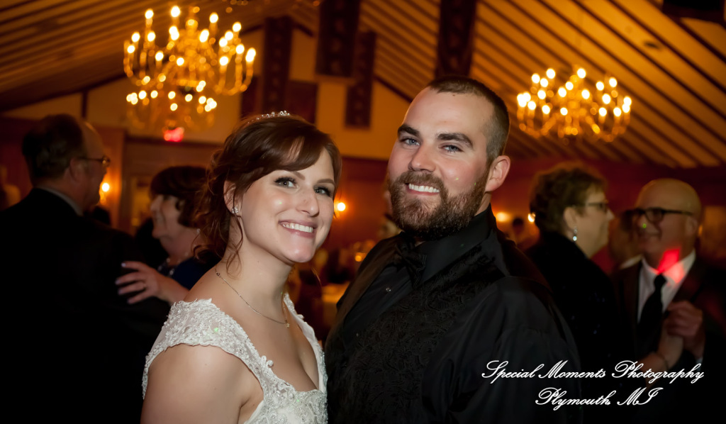 Rebecca & Trevor at Canterbury Castle Lake Orion MI wedding photograph