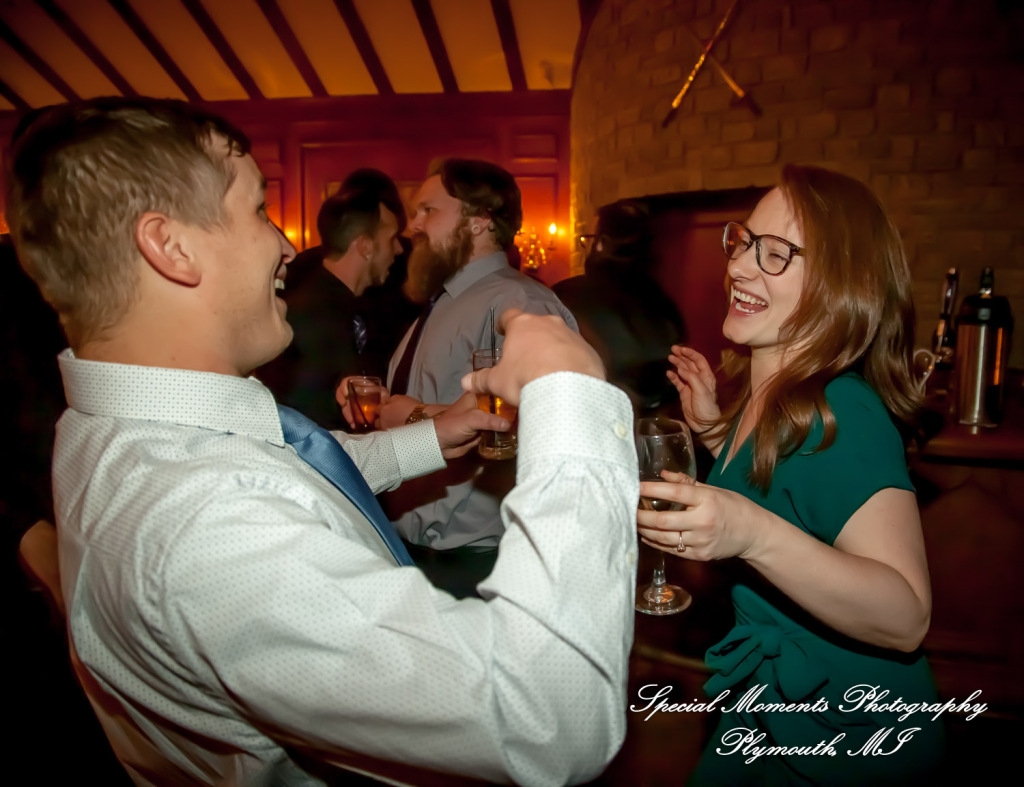 Rebecca & Trevor at Canterbury Castle Lake Orion MI wedding photograph