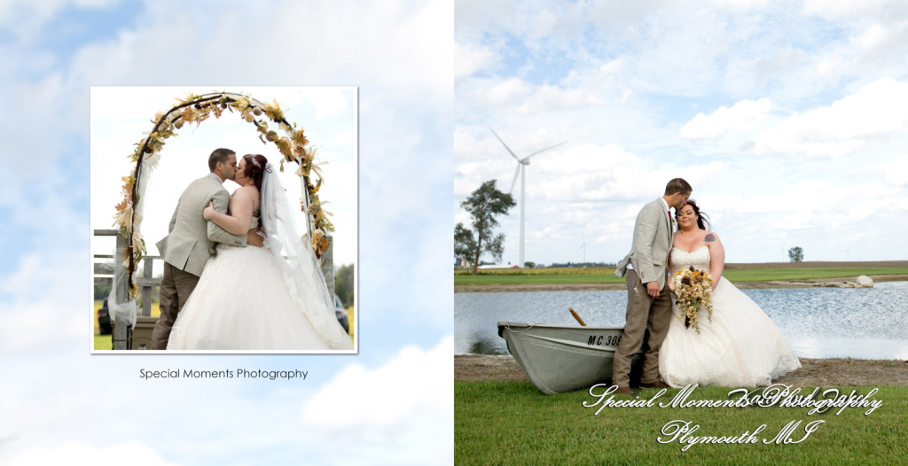 Coffee Table Design - Jake& Katie at their MI Family Farm wedding album photography