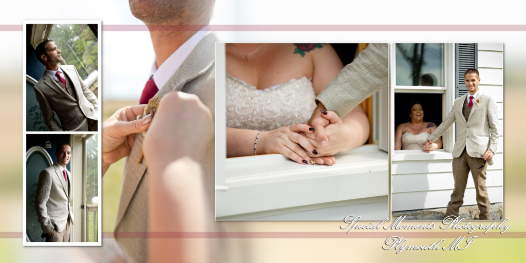 Coffee Table Design - Jake& Katie at their MI Family Farm wedding album photography