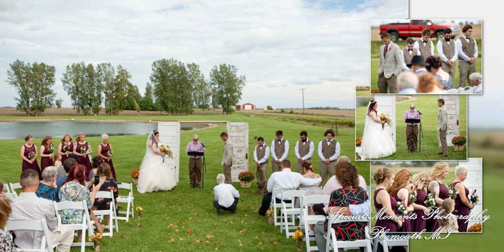 Coffee Table Design - Jake& Katie at their MI Family Farm wedding album photography