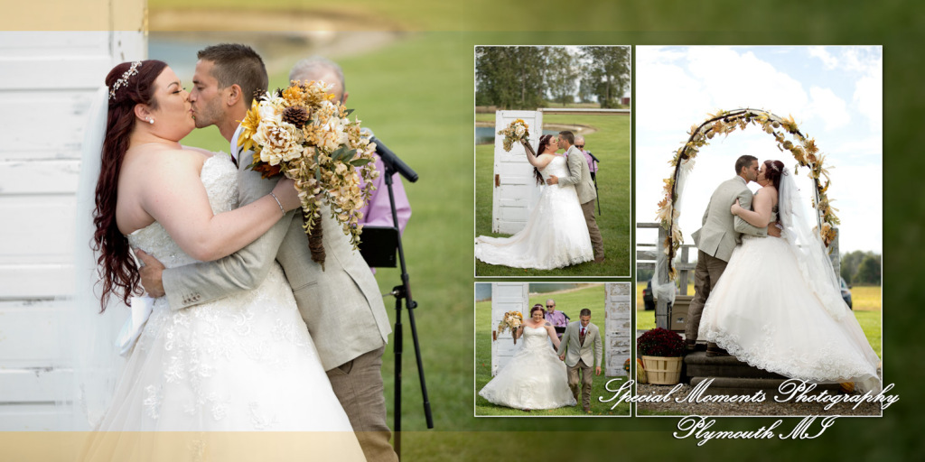 Coffee Table Design - Jake& Katie at their MI Family Farm wedding album photography