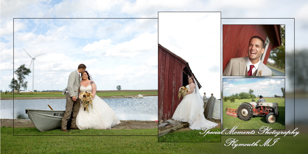 Coffee Table Design - Jake& Katie at their MI Family Farm wedding album photography