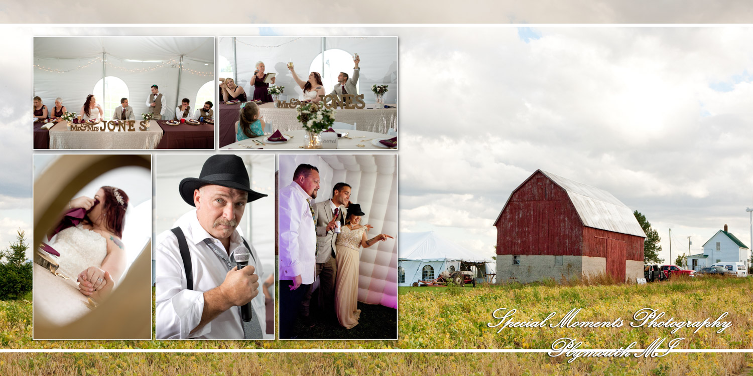 Coffee Table Design - Jake& Katie at their MI Family Farm wedding album photography