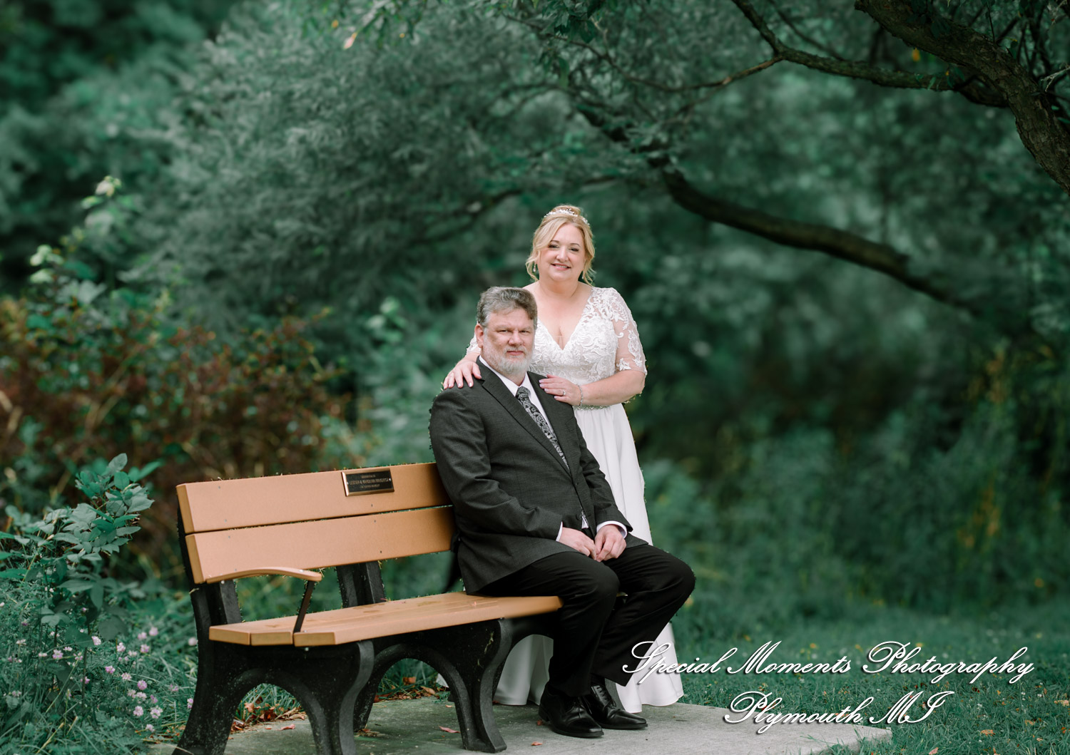 Darcy & Scott at Rochster Municipal Park Rochester MI wedding photo