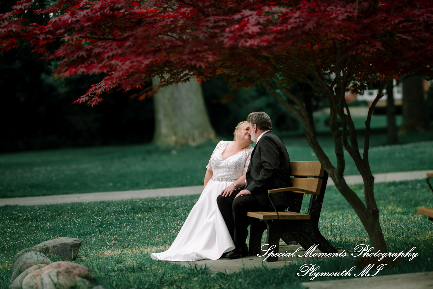 Darcy & Scott at Rochster Municipal Park Rochester MI wedding photo