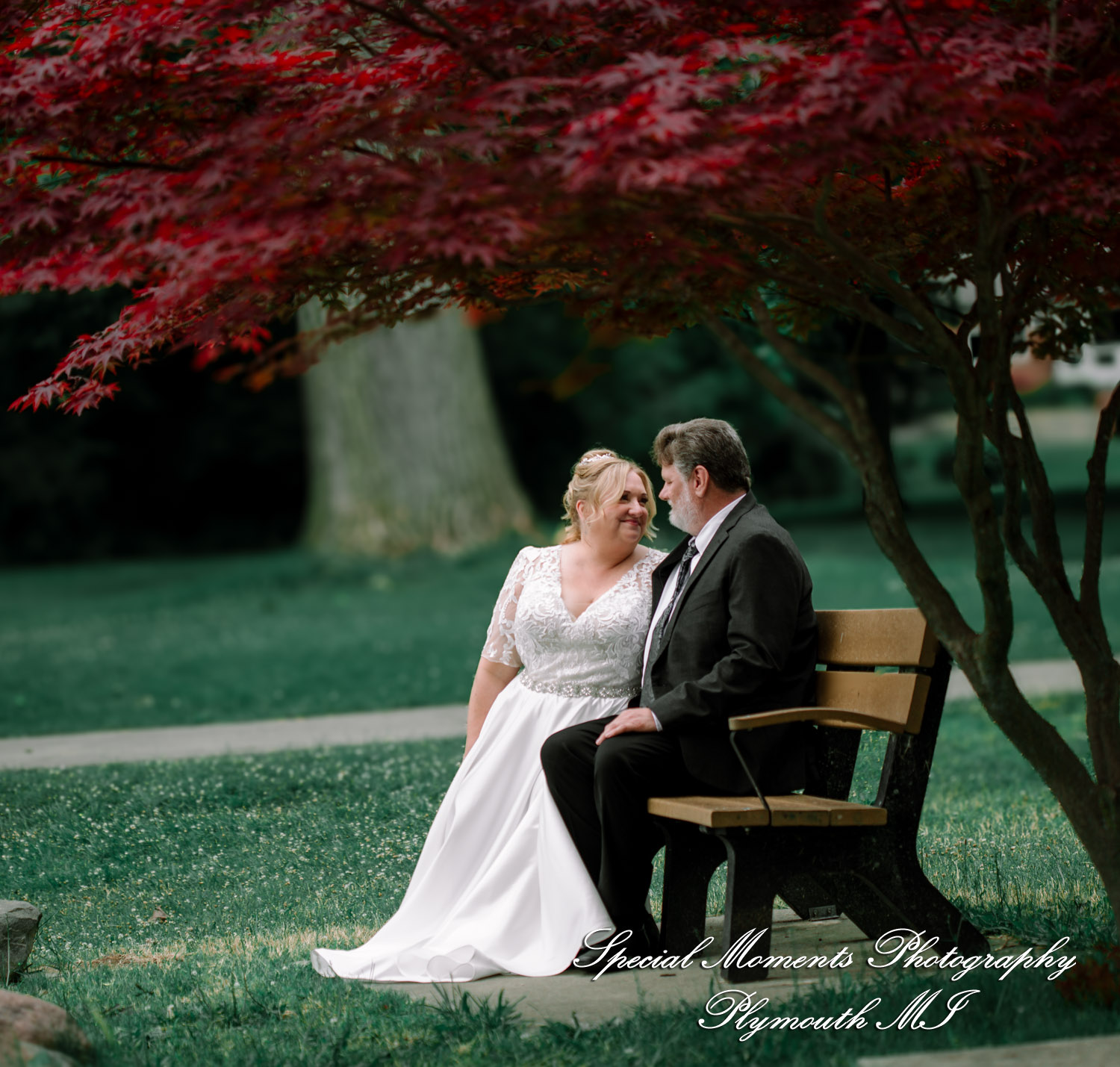 Darcy & Scott at Rochster Municipal Park Rochester MI wedding photo