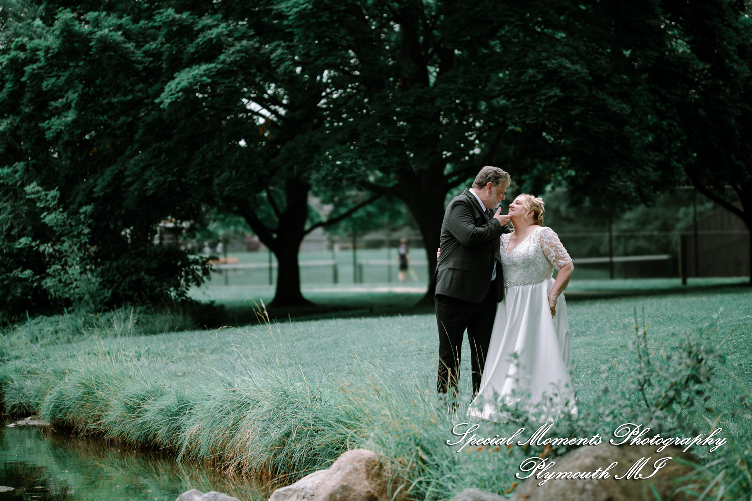 Darcy & Scott at Rochster Municipal Park Rochester MI wedding photo