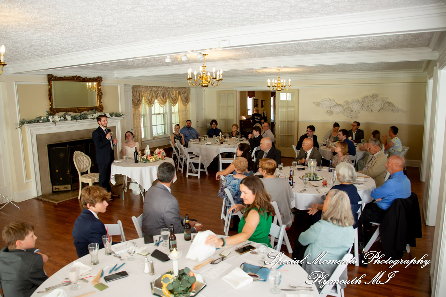 Samantha & David at Longacre House Farmington Hills MI wedding photograph