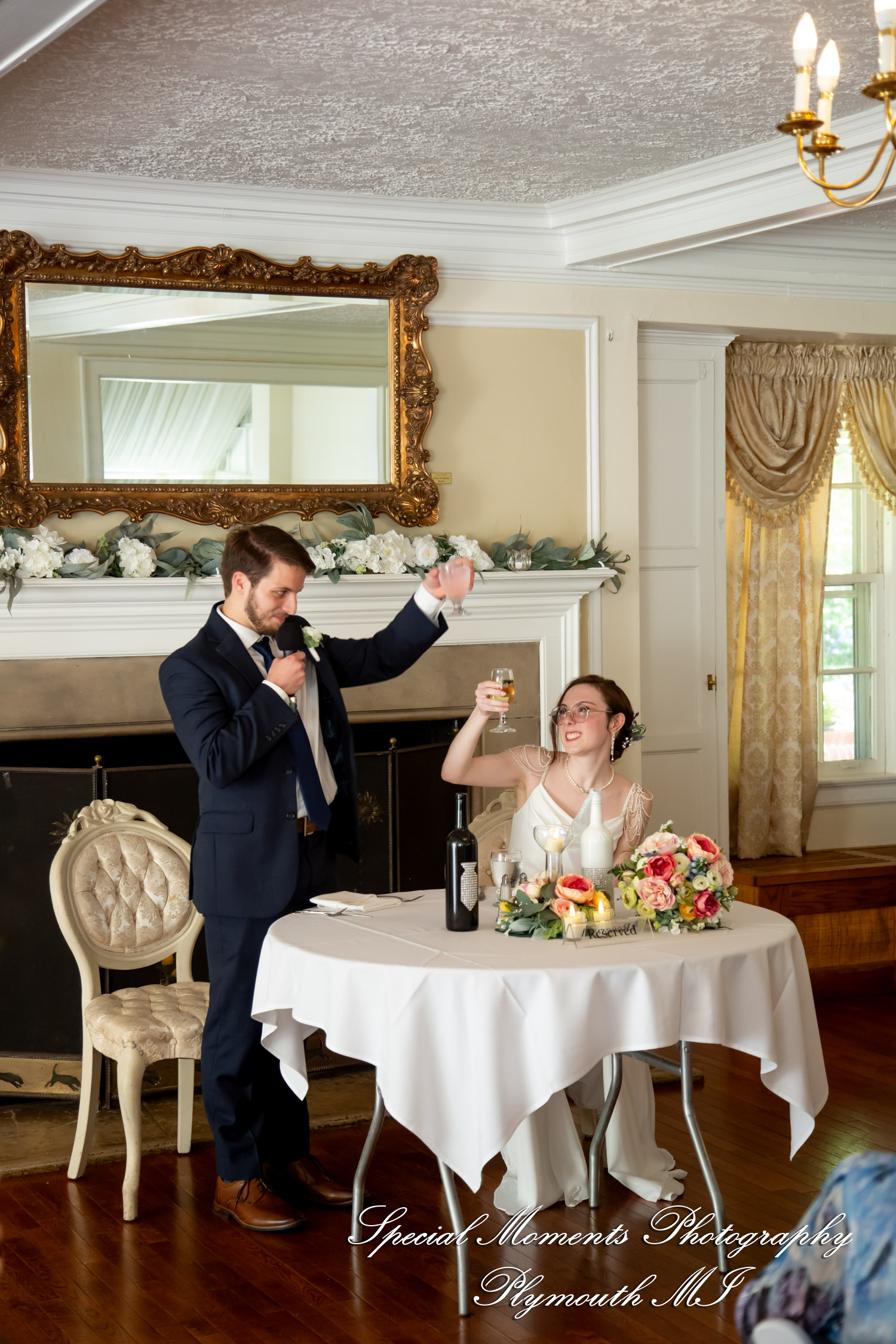 Samantha & David at Longacre House Farmington Hills MI wedding photograph