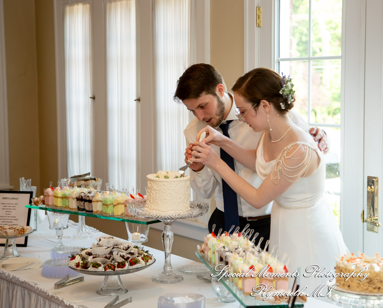 Samantha & David at Longacre House Farmington Hills MI wedding photograph
