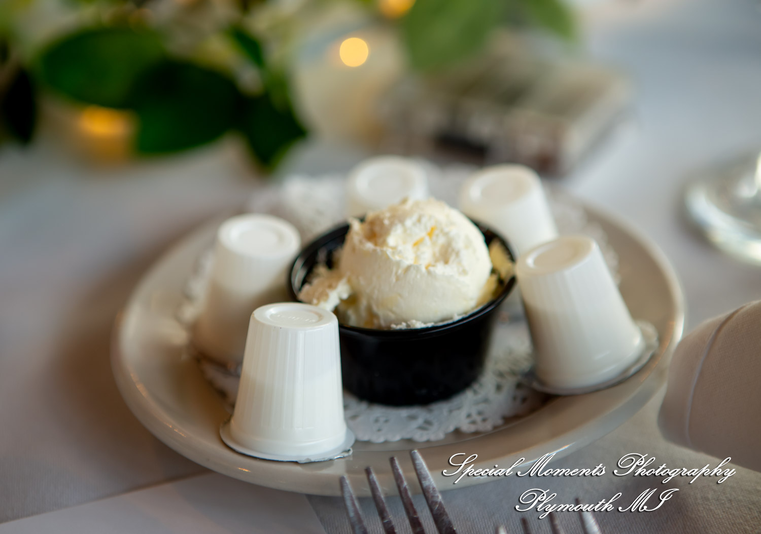 Darcy & Scott at The Masters Restaurant Madison Hts MI wedding photo