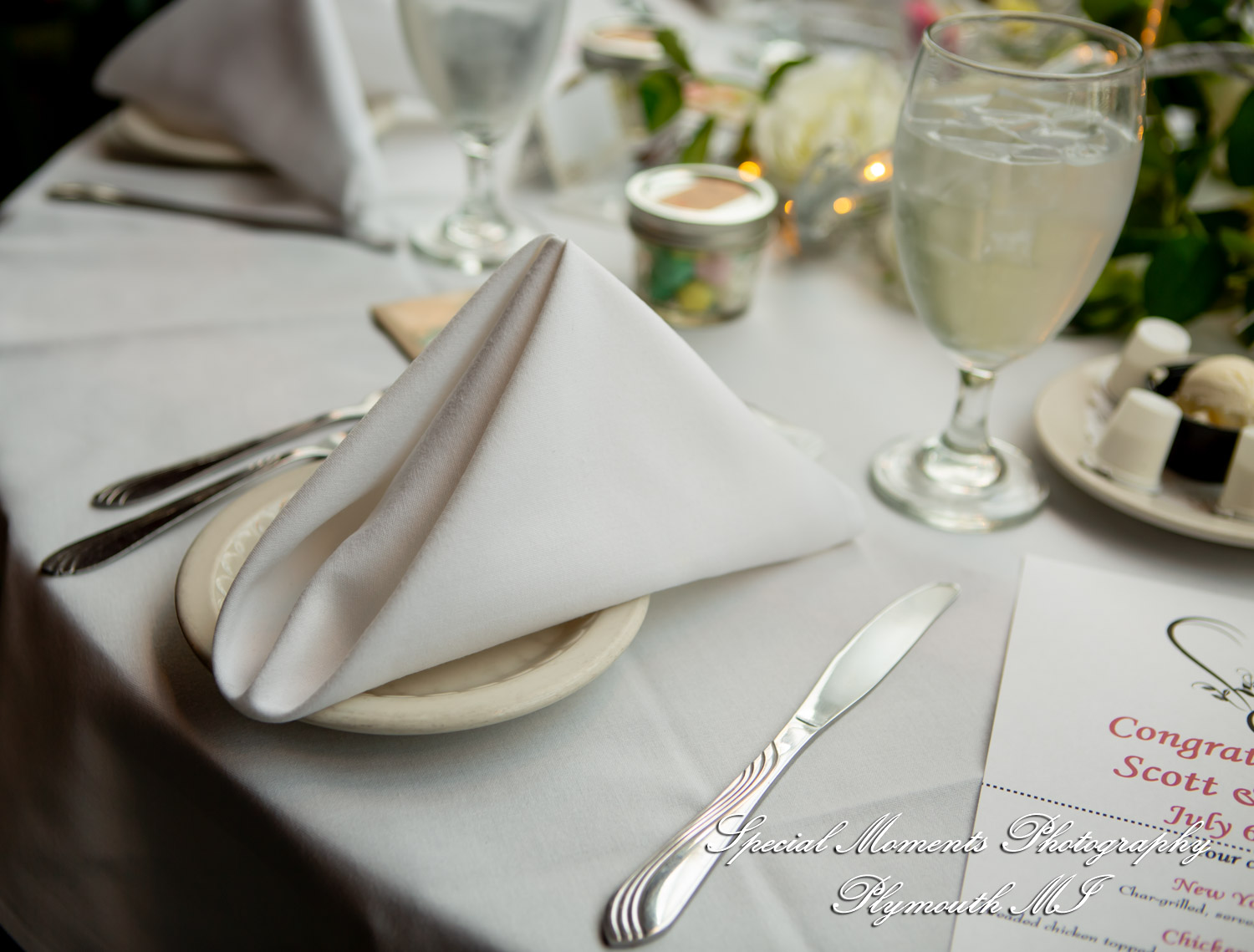 Darcy & Scott at The Masters Restaurant Madison Hts MI wedding photo