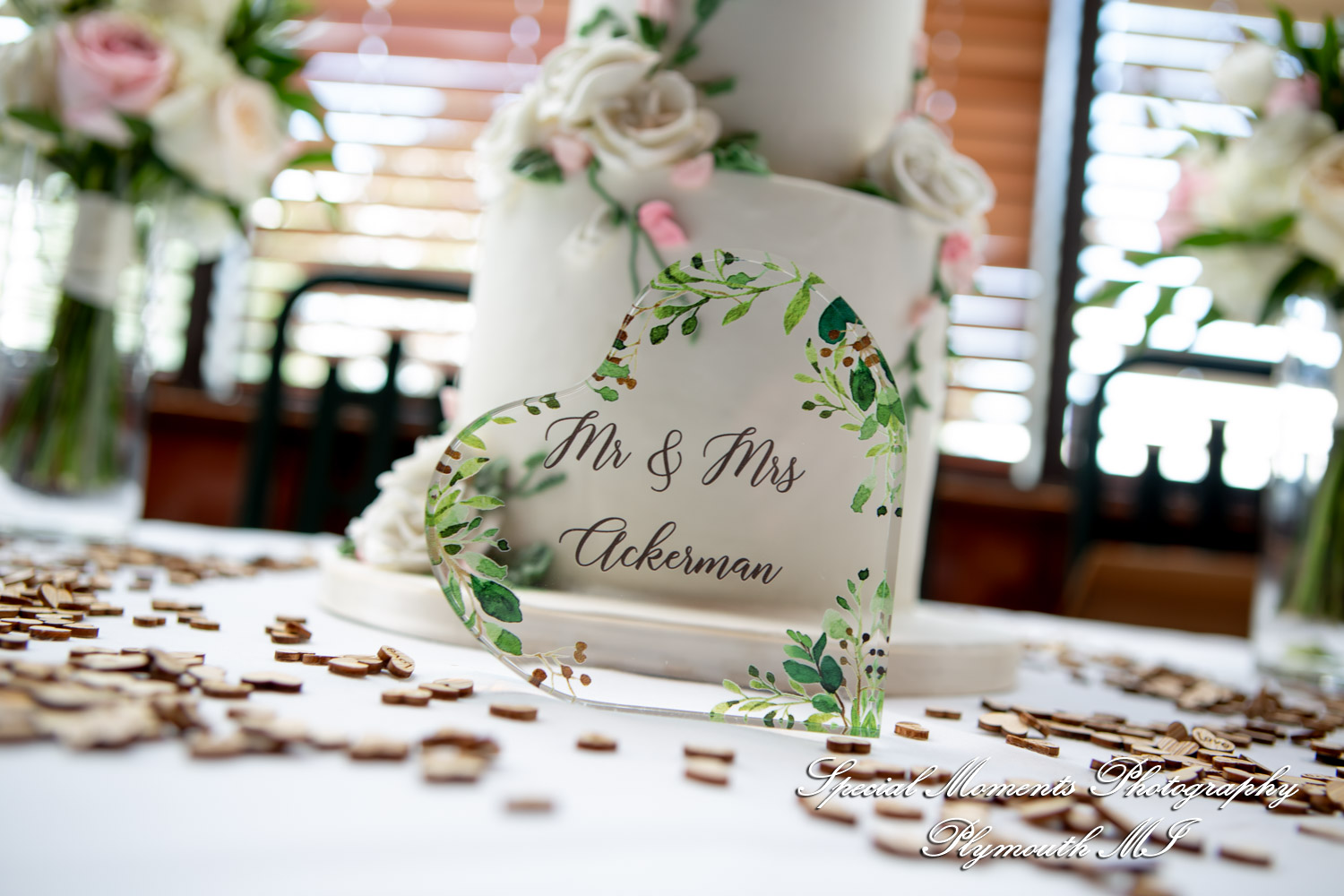 Darcy & Scott at The Masters Restaurant Madison Hts MI wedding photo