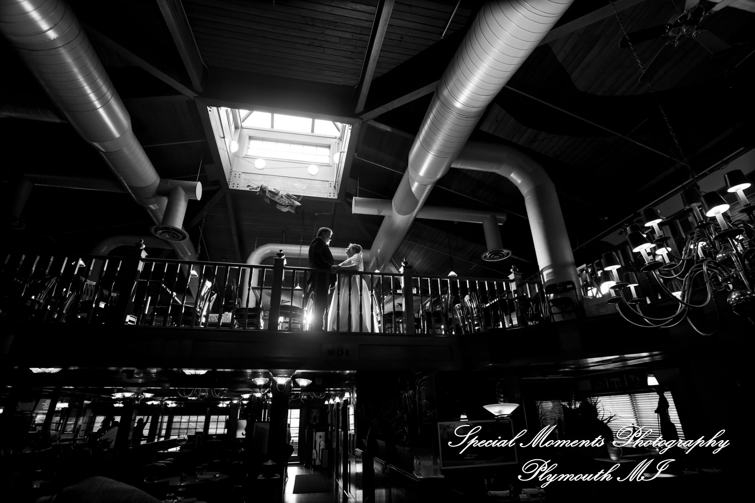 Darcy & Scott at The Masters Restaurant Madison Hts MI wedding photo