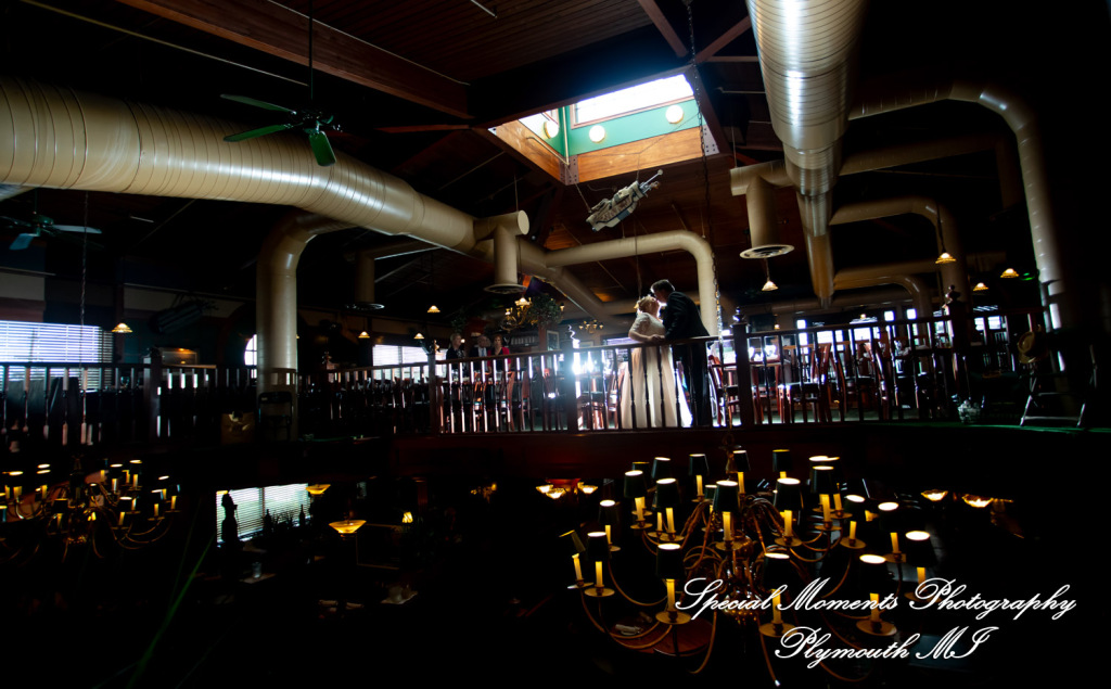 Darcy & Scott at The Masters Restaurant Madison Hts MI wedding photo