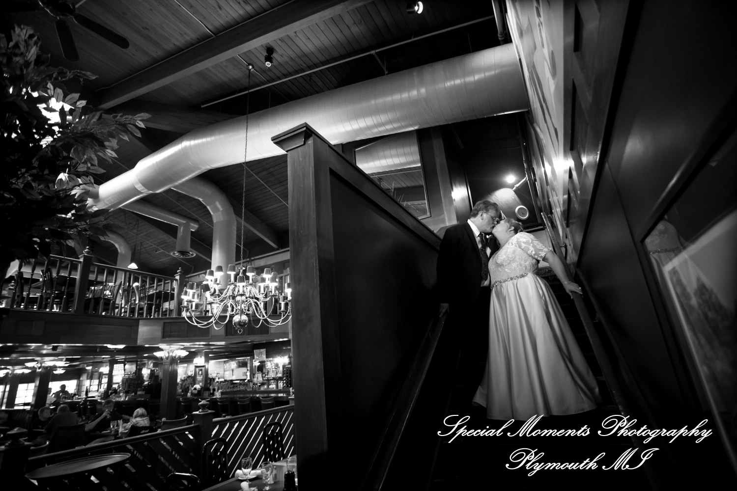 Darcy & Scott at The Masters Restaurant Madison Hts MI wedding photo