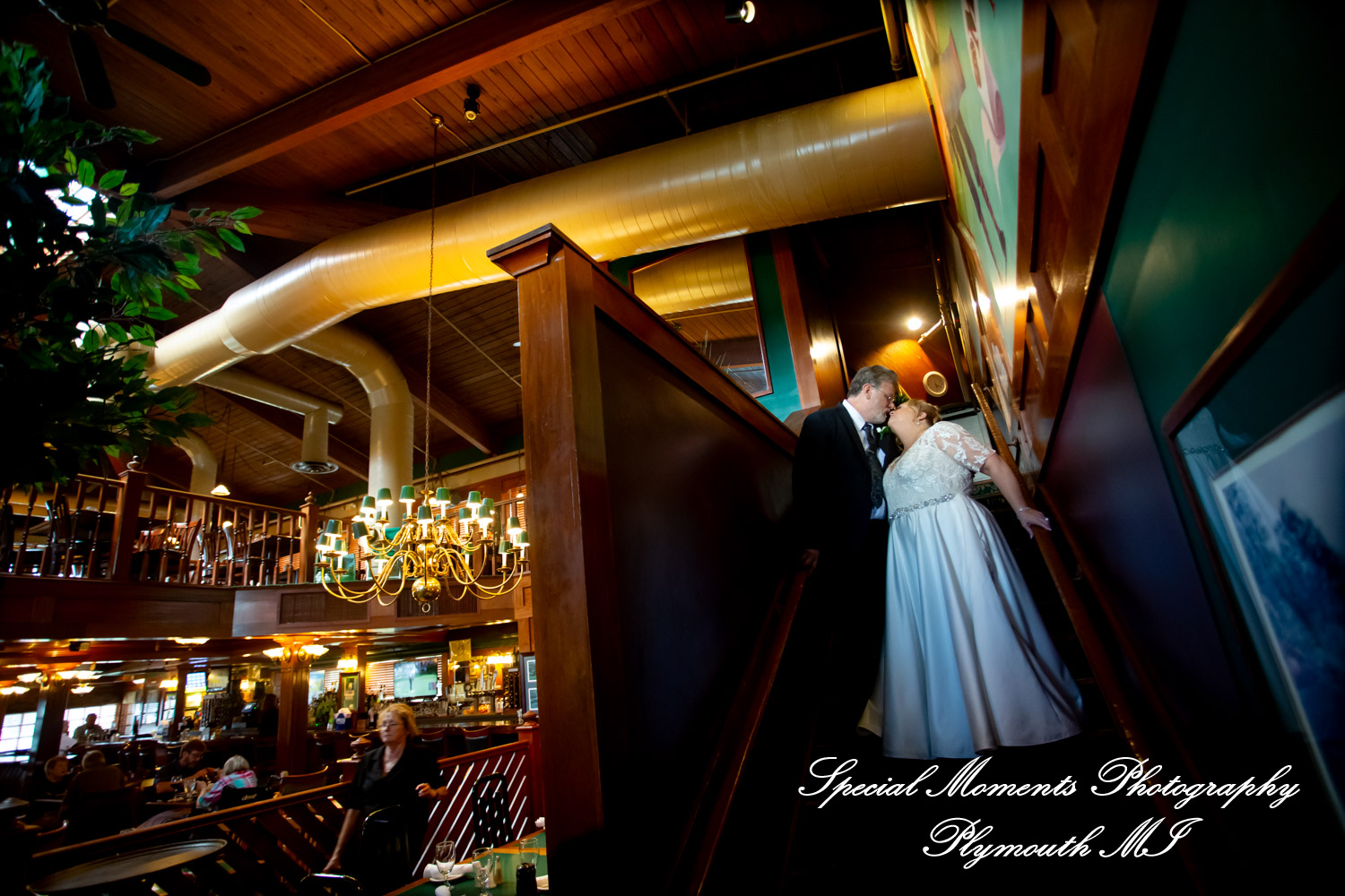 Darcy & Scott at The Masters Restaurant Madison Hts MI wedding photo