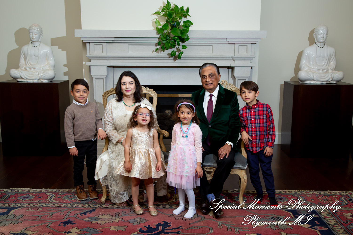 The Bhhadur Family at Home in Bloomfield Hills MI family photography