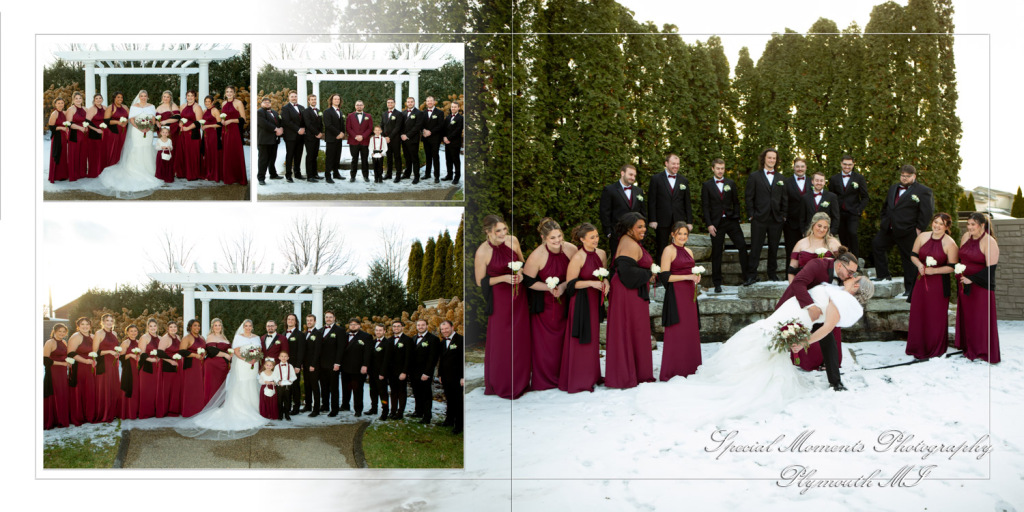 Coffee Table Design - Nick & Kelsey at Bentley Banquet Conference Center Wyandotte MI wedding album photography