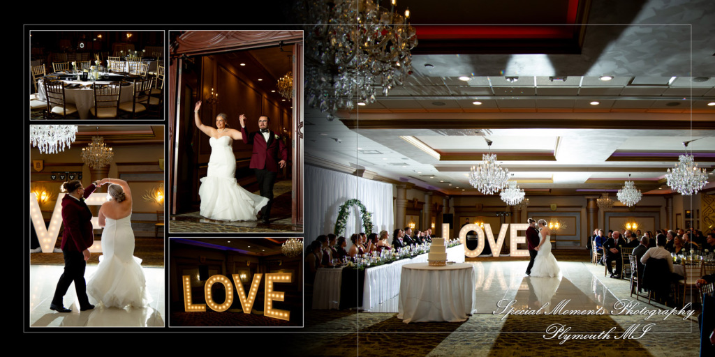 Coffee Table Design - Nick & Kelsey at Bentley Banquet Conference Center Wyandotte MI wedding album photography