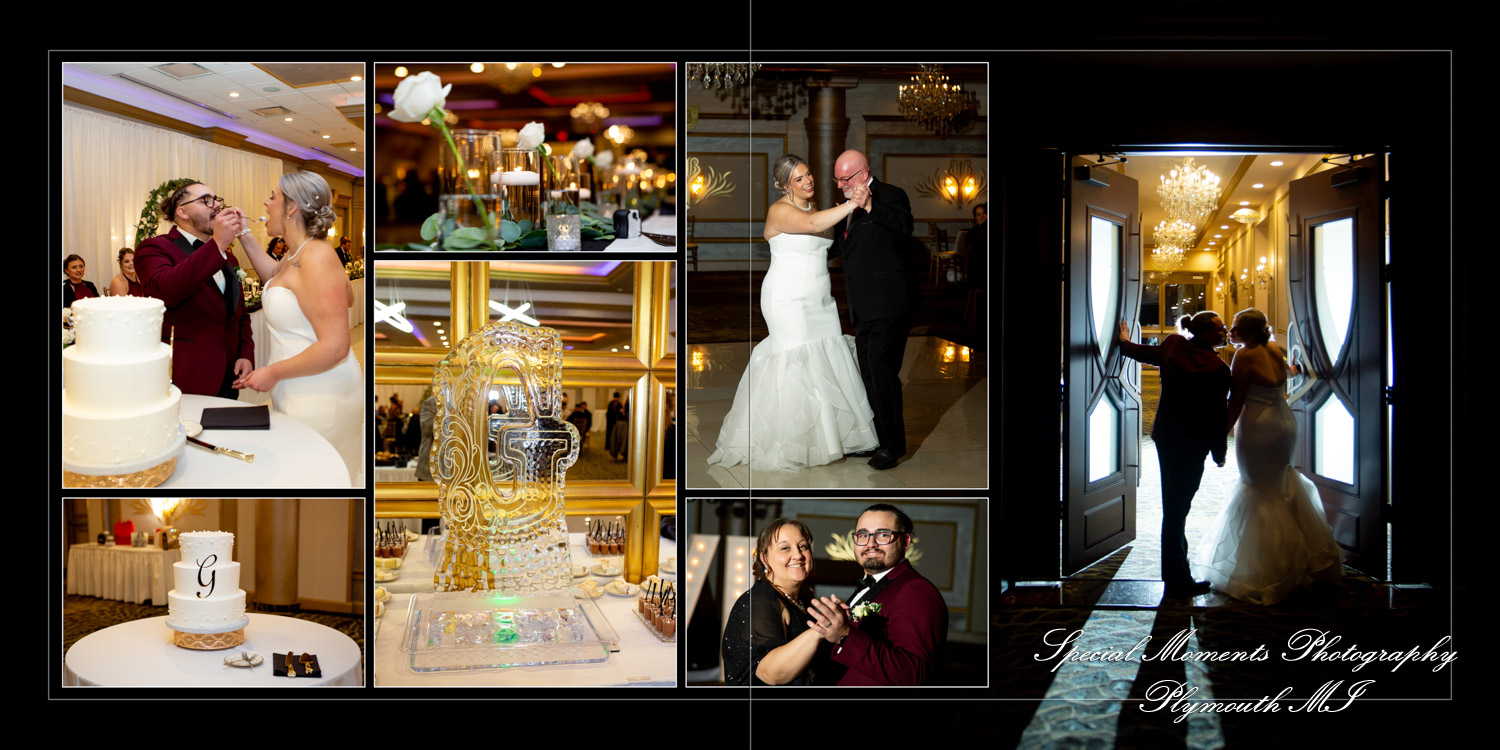 Coffee Table Design - Nick & Kelsey at Bentley Banquet Conference Center Wyandotte MI wedding album photography