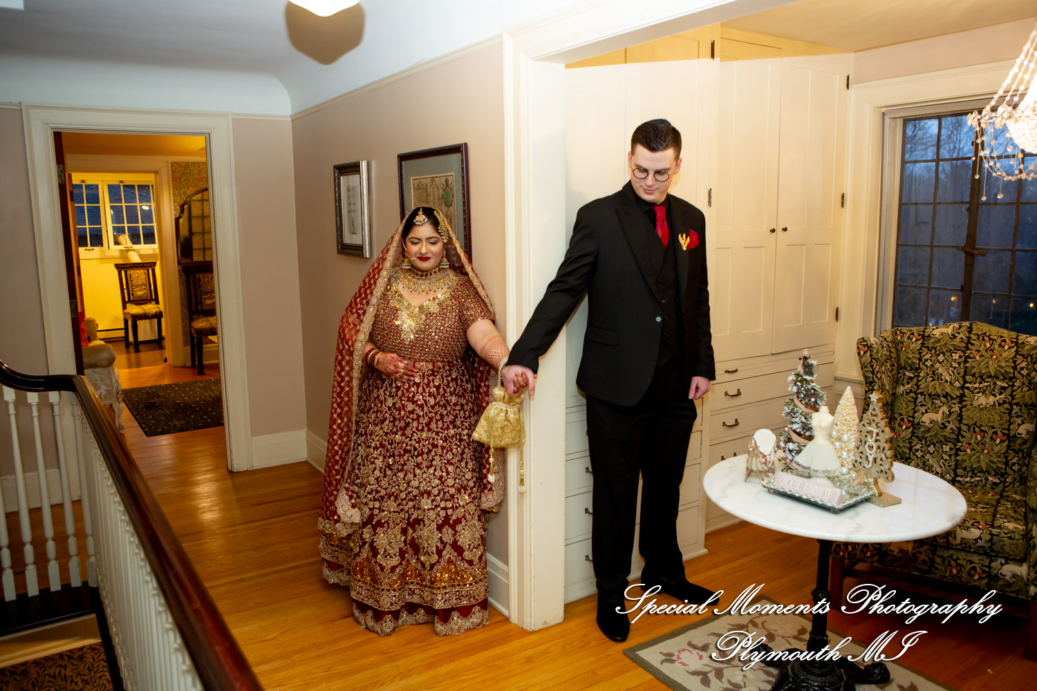 Faiza & Ian at Stone Chalet Bed and Breakfast Inn Ann Arbor MI wedding photograph