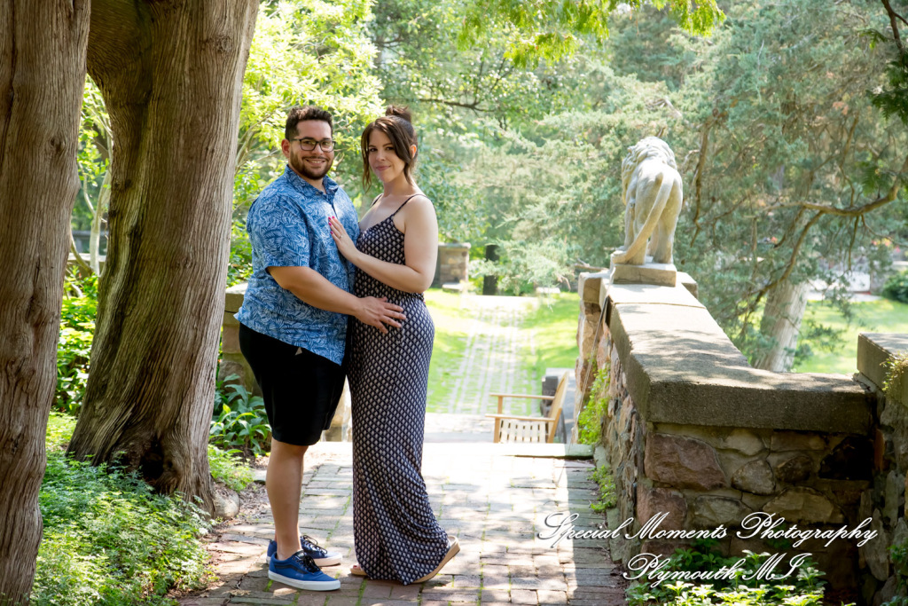 Chayna & Jonny at Cranbrook House Gardens Bloomfield Hills MI engagement photography