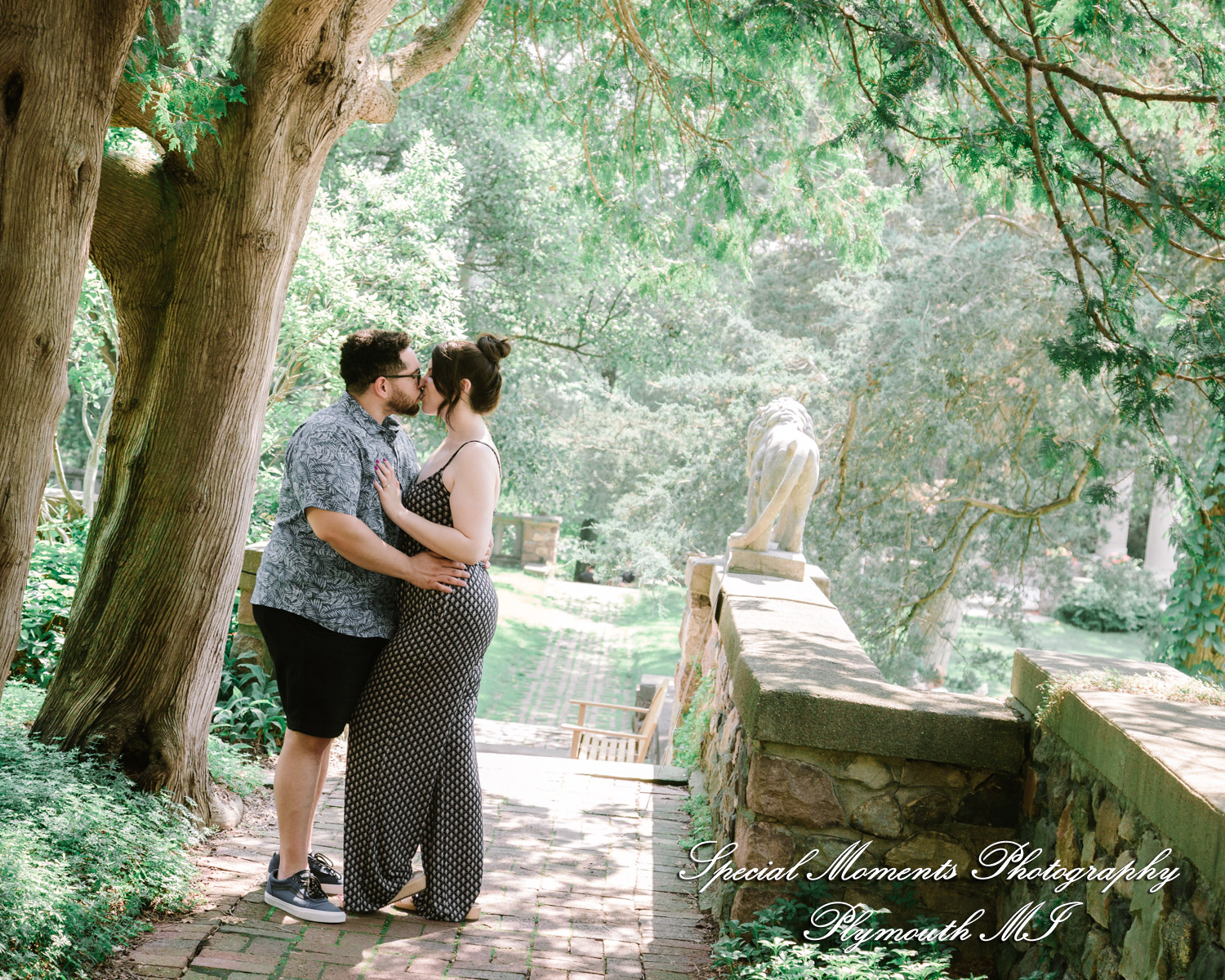Chayna & Jonny at Cranbrook House Gardens Bloomfield Hills MI engagement photography