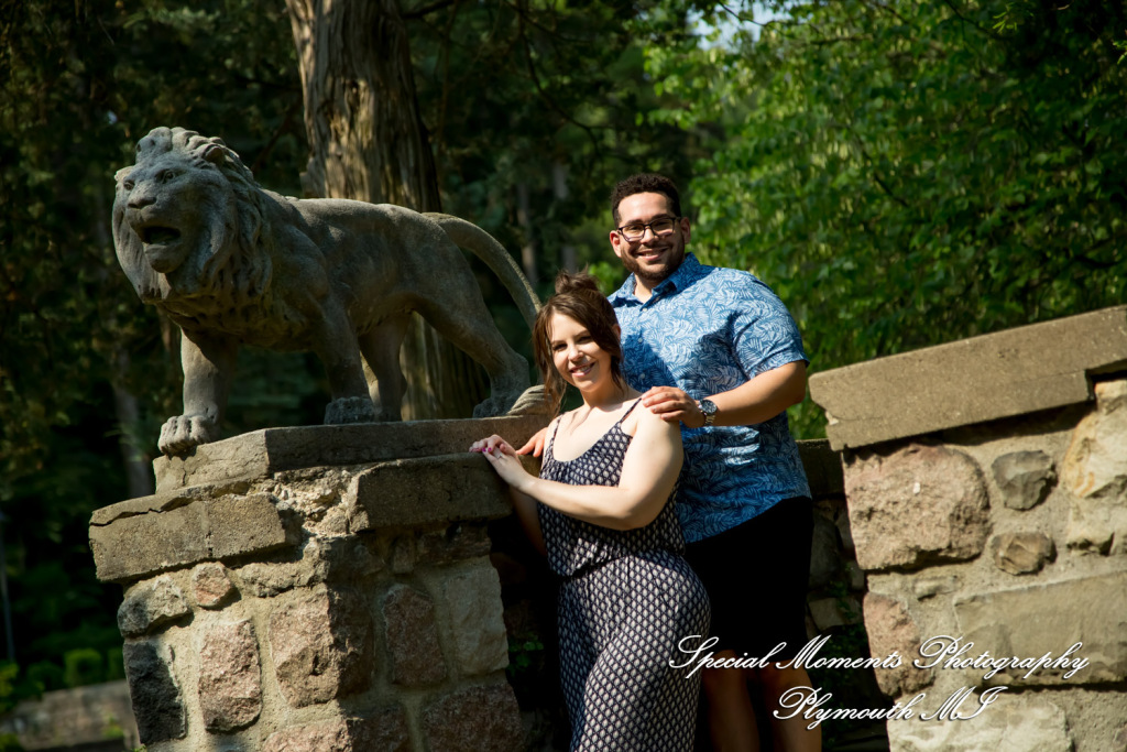 Chayna & Jonny at Cranbrook House Gardens Bloomfield Hills MI engagement photography