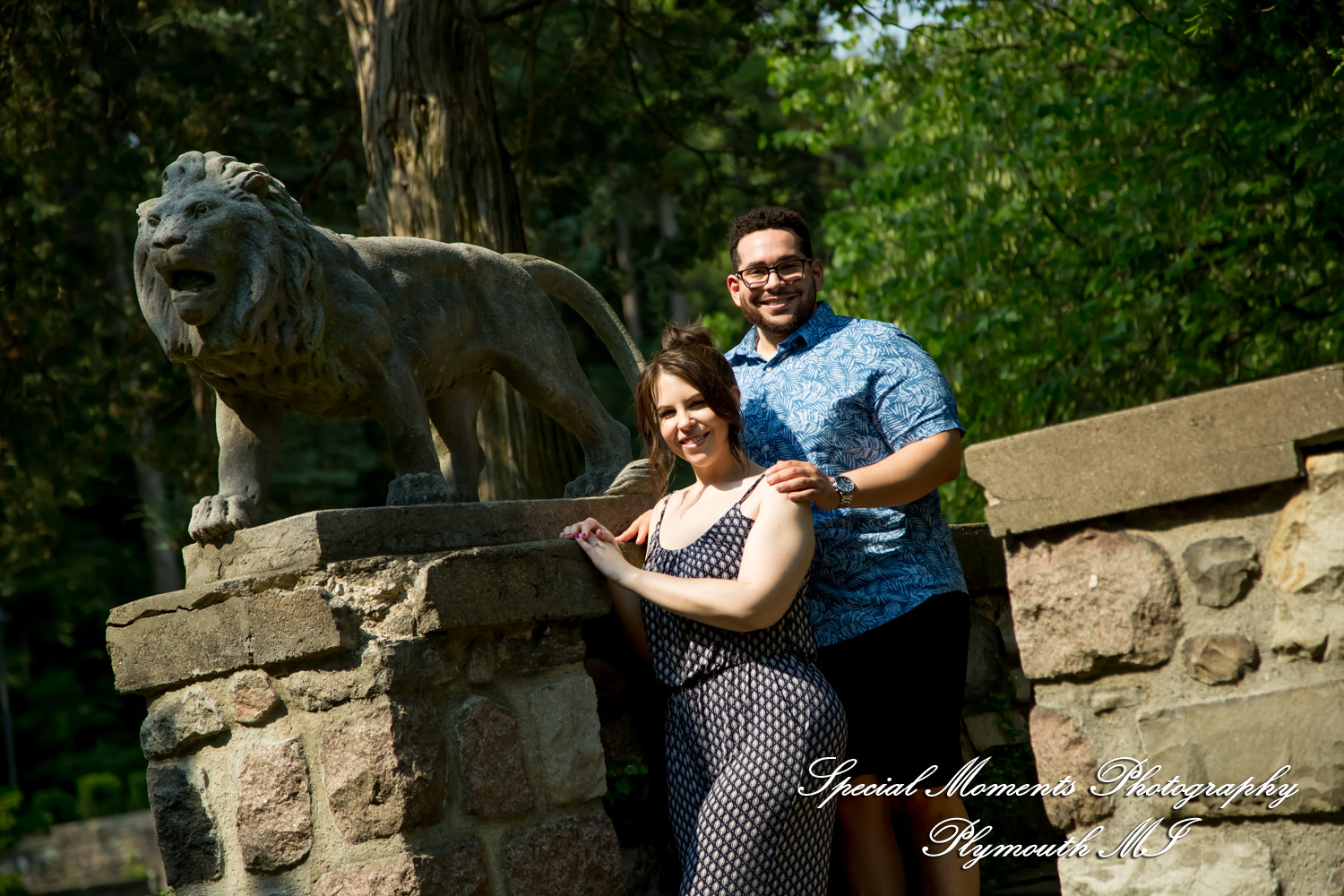 Chayna & Jonny at Cranbrook House Gardens Bloomfield Hills MI engagement photography