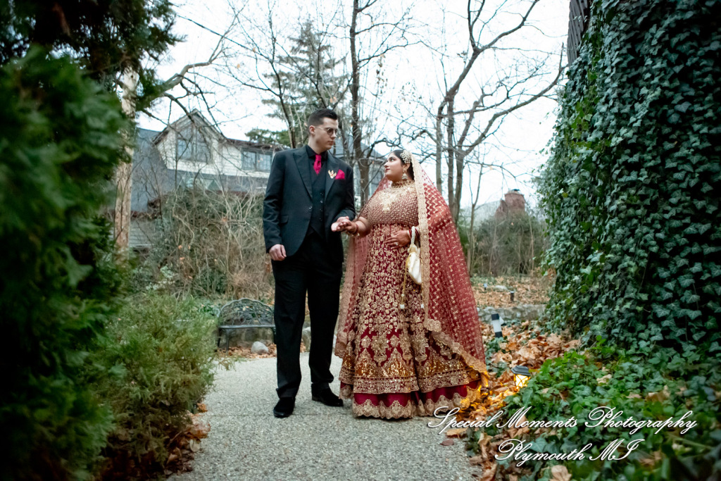 Faiza & Ian at Stone Chalet Bed and Breakfast Inn Ann Arbor MI wedding photograph